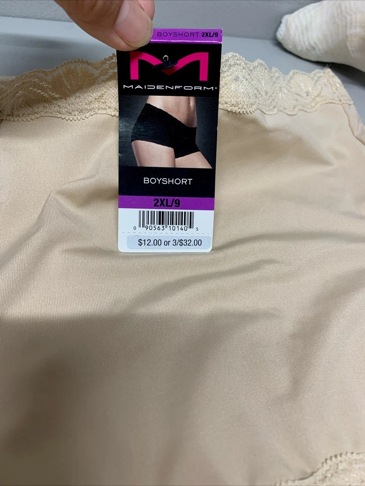 NWT~MAIDENFORM ONE FAB FIT BOYSHORT Panties 2XL/9 TAN LLF 40760 - Image 2 of 4
