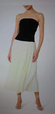 NWT The Drop Lillian Mixed Media Strapless Maxi Dress, Black/Ivory size XXL