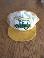 Vtg John Deere 4WD Tractor Patch Mesh Snapback Cap K-Products Boys Youth Child