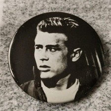 VINTAGE JAMES DEAN 65MM TIN/BUTTON BADGE RARE!!