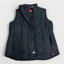 EDC by ESPRIT  Quilted Vest Black/Zipper Front Vest Sz Large 