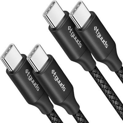 USB C to USB C Cable 2ft, 2-Pack 60W USBC to USBC Cord Type C to C Charger Cable