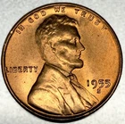 1955 S Lincoln Wheat Cent BU Uncirculated Mint State Bronze Penny Coin - 2146