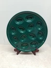 Fiesta Green Deviled Egg Plate Round Egg Serving Platter 11 1/4" HLC Fiestaware