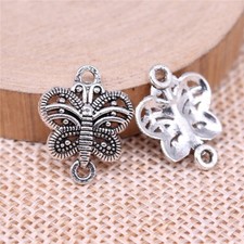 20 or 50PCS Antique Silver Tone Butterfly Charm Connector Pendant XCS236