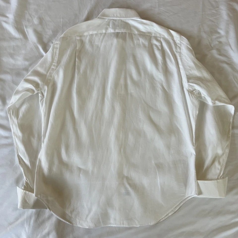 90s Vintage Polo Ralph Lauren Phillip 100% Cotton Formal Dress Shirt French Cuff - Image 2 of 4