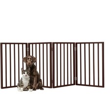 Pet Gate - 4-Panel Indoor Foldable Dog Fence for Stairs, Hallways, or Doorway...