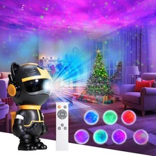 Galaxy Projector For Bedroom 8 Colors Northern Lights Projector Robot Astro...