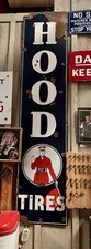 Antique Hood Tire Sign, porcelain