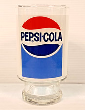 Vintage 1970's 1980's Pepsi Cola Drinking Glass Large 32 Ounce