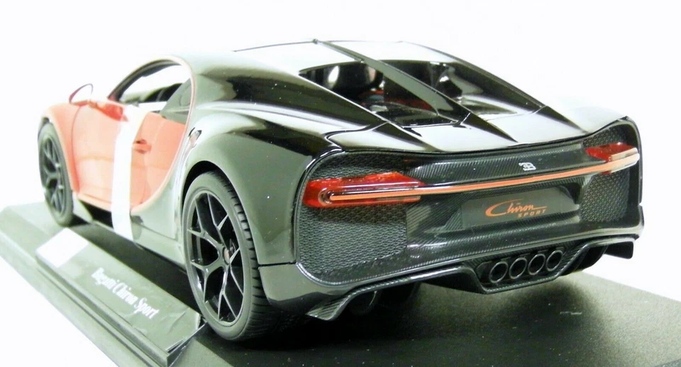 Maisto 1/18 - Bugatti Chiron Sport 16 Red Black Supercar Diecast Scale Model Car - Image 2 of 4