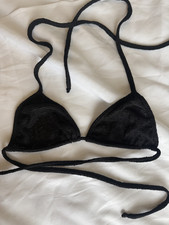 Usado en Excelente Condición RARO Wicked Weasel L 312 Top de Bikini, Summer Breeze Negro