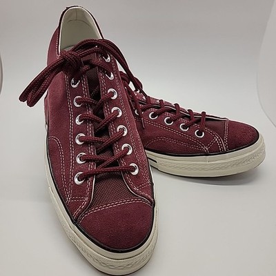 CONVERSE Chuck Taylor 70s Low Top Suede Leather Wine Men 10.5 US Unisex WOs 12.5