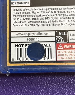 PS4 Playstation 4 Knack  Very Rare Not For Resale Copy Barcode 000000000000