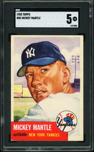 1953 Topps Mickey Mantle #82 card