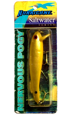 Hurricane Saltwater Series Nervous Pogy Honeycomb Yellow Scale Fishing Lure