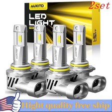 4X 9005+9006 LED Headlights bulb For Chevy Tahoe Silverado C10 C/K 1500 94-1998