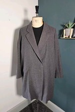 Maison Margiela Grey Coat Women's Uk 44/46 Inch - Eu 44 Wool Mm6 Italy Designer