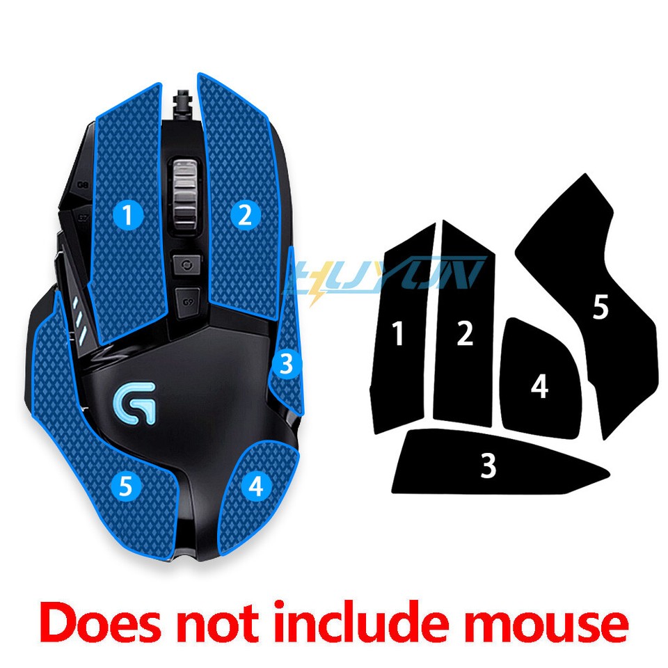 Grip Tape Side Sticker Anti-Skid Printed For Logitech G502 LightSpeed ...