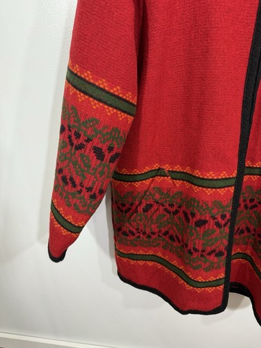 Woolrich Vintage Coat Wool Fair Isle Nordic XL - Picture 3 of 13