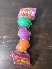 Vintage Easter Dudley's Filler Eggs on Wheels 1990 2.5" Long - Blue Yellow Pink
