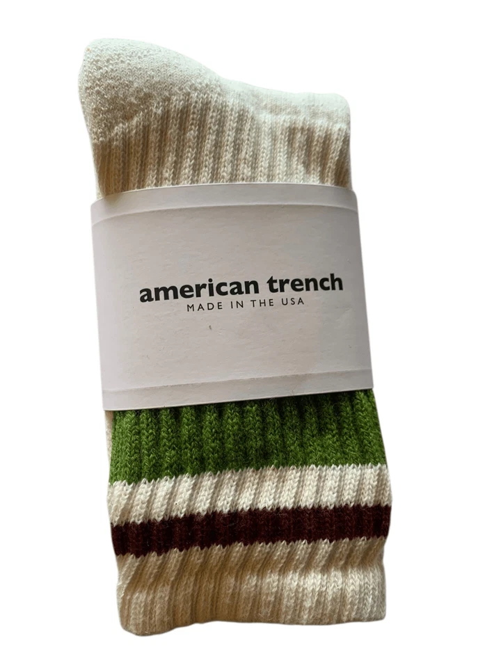 Calcetines American Trench Chive/Berry Retro Rayas Ajuste Universal Foto 2 de 3