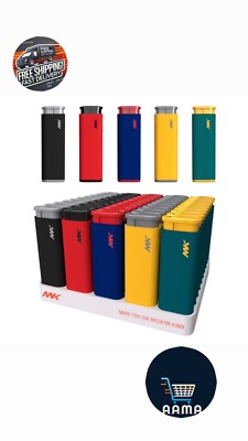 50 Ct MK JET COLOR TORCH  Big Full Size Lighters Refillable Windproof Lighter