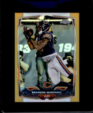 BRANDON MARSHALL 2014 TOPPS CHROME MINI GOLD REFRACTOR /10 CHICAGO BEARS *9488