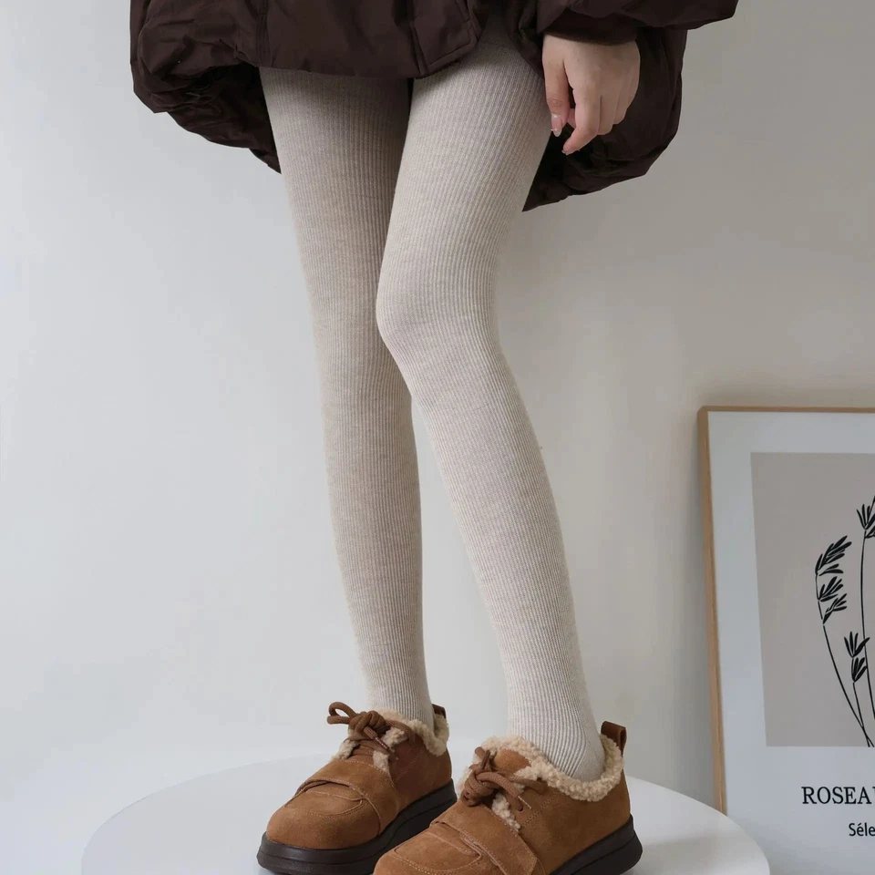 Winterfaden Einfarbige Wollstrumpfhosen - Dicke, Warme, Dehnbare und Figurformen - Bild 2 von 4