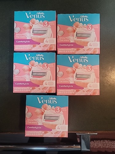 Gillette Venus Comfortglide White Tea CARTRIDGES,5- 4 cts - FREE SHIPPING