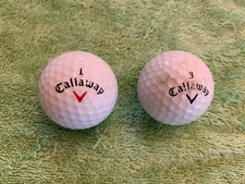 2 Callaway Golf Balls HX DIABLO TOUR 3 AND Callaway HX DIABLO 1 Golfballs