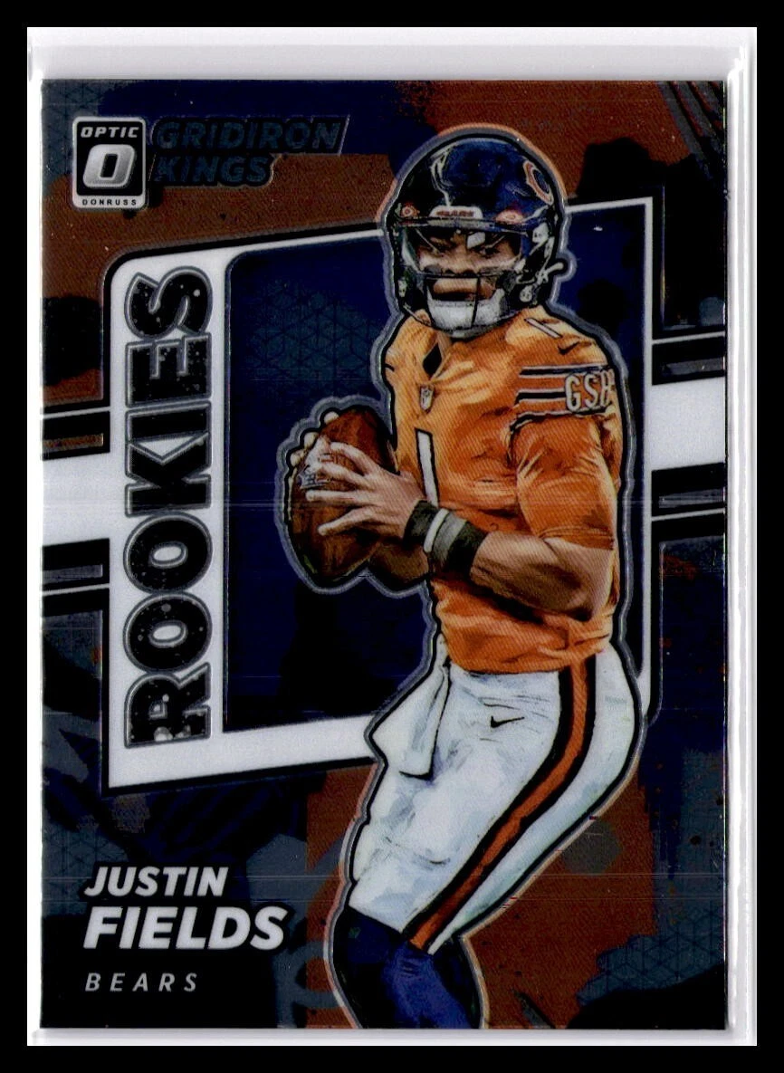 Justin Fields Panini Donruss Optic Rookie Gridiron Kings #RGK4 Gold Vinyl 1/1