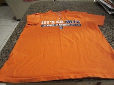 New York Mets World Series 2015 MLB T-Shirt - Orange - Youth L - "Let's Go Mets"