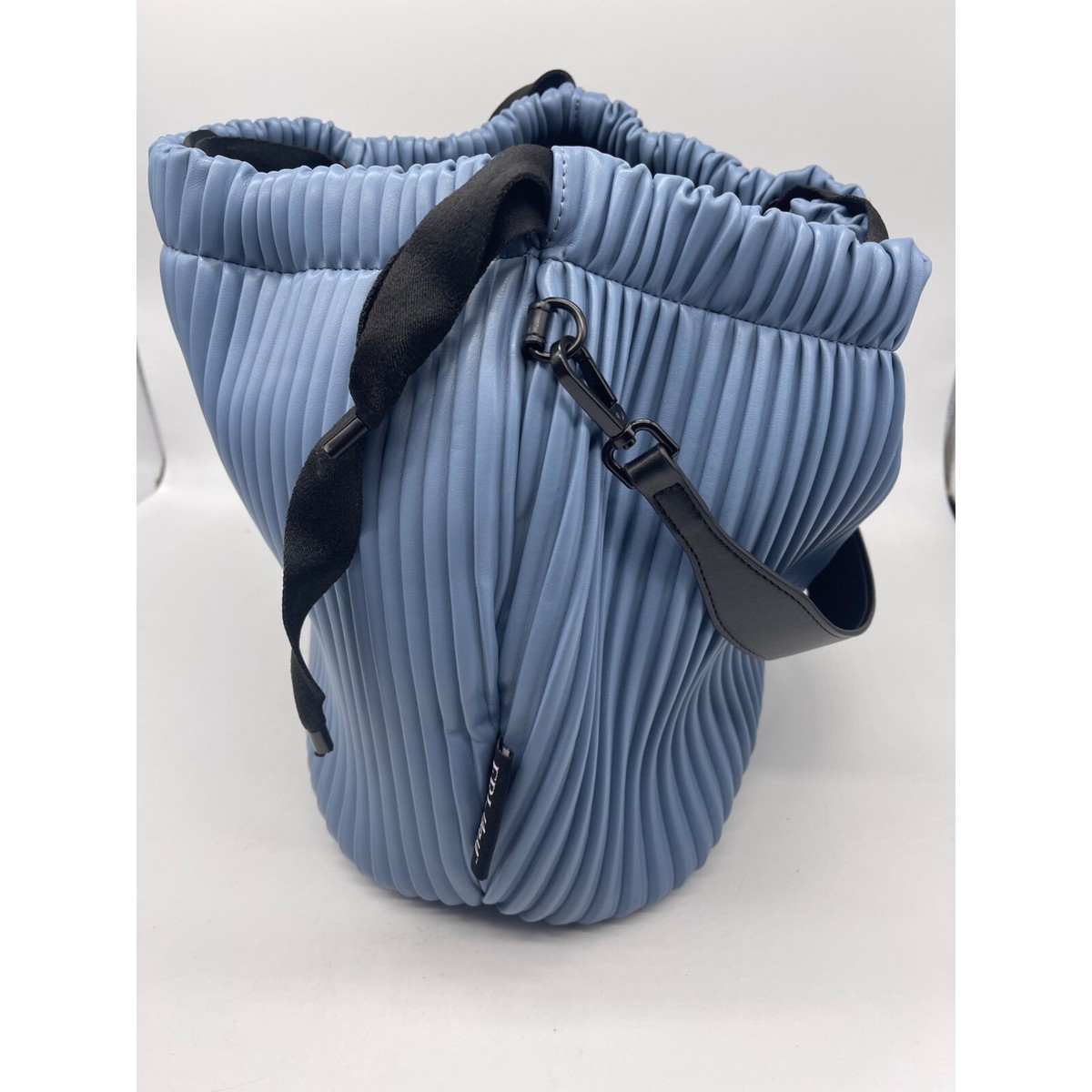 Fri +Yay Women Blue Ribbed Leather Shoulder Bag by Marco 