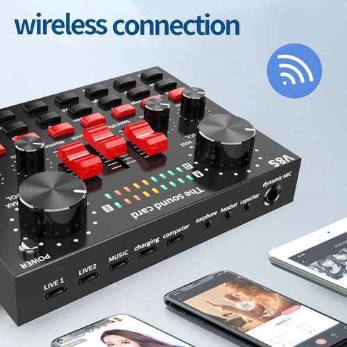 Scheda Audio Live BT Scheda Mixer Audio Con 8 Modalità Cambia Voce Con 16 Ef - Photo 5/12