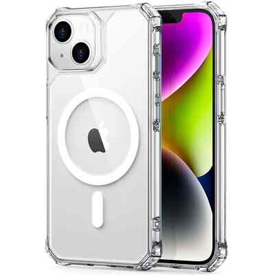 APPLE IPHONE 14 ESR AIR ARMOUR CLEAR CASE HALOLOCK MAG SAFE CHARGING
