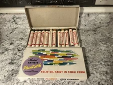 VTG 1966 Markal Artist's Paintstik Student Grade Solid Paint Stick Set #60 Lot