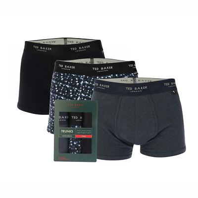 Herren Unterwäsche Ted Baker 3er Pack Baumwoll Trunks in Mehrfarbig