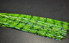 RUBBER SILICONE LEGS - Fly Tying Material - GREEN/ BLACK/ PEARL - 44 Sili Legs