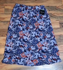 Sag Harbor Womens Pull On Elastic Waist Reversible Maxi Skirt Sz L Tropical NWT