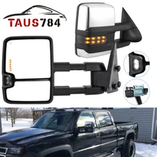 Chrome Heated Tow Mirrors for 2003-2006 Chevy Silverado Sierra 1500 2500HD 3500