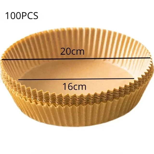 Air Fryer Bakeware Disposable Paper Tray Non-Stick Mat Silicone Square Or Round