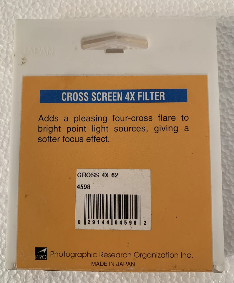 Promaster Cross Screen 4x Filter - 4 Point - 62mm - Made In Japan - With Case - Image 2 of 4