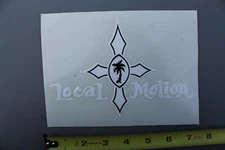 Local Motion Surfboards Hawaii White V52C Vintage Surfing STICKER Window DECAL