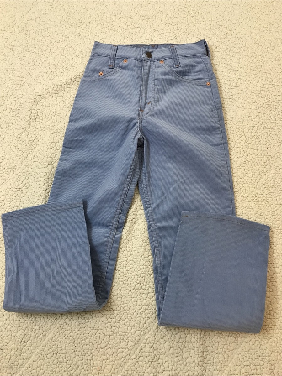 VINTAGE 1973 LEVIS SADDLEMAN BOOT JEANS BLUE CORDUROY 416 VINTAGE 1973 LEVIS SADDLEMAN BOOT JEANS BLUE CORDUROY 416