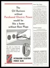 New Listing1937 Petroleum Electric Power Club Supplies Power To Oil & Gas Industry Print Ad