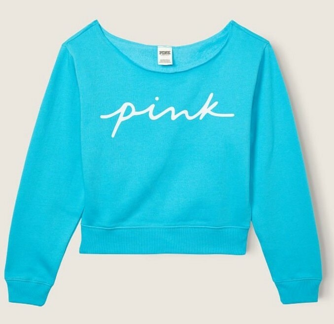XXL Victoria Secret Pink Everyday Lounge Off Shoulder Crew Women's