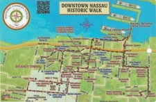Nassau Historic Walking Tour & New Providence Island Bahamas Maps Laminated Card