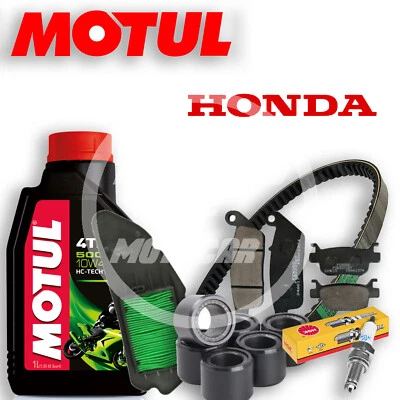 MOTUL NYPSO BANDO NGK KIT/TAGLIANDO HONDA SH/150/i 2013 2014 2015 OLIO CANDELA CINGHIA RULLI PASTIGLIE
