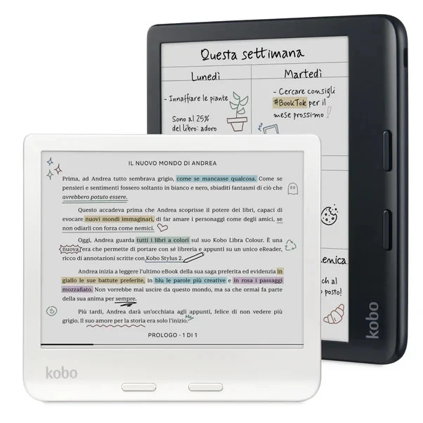 Rakuten Kobo Libra Colour lettore e-book Touch screen 32 GB Wi-Fi Bianco - Immagine 2 di 2